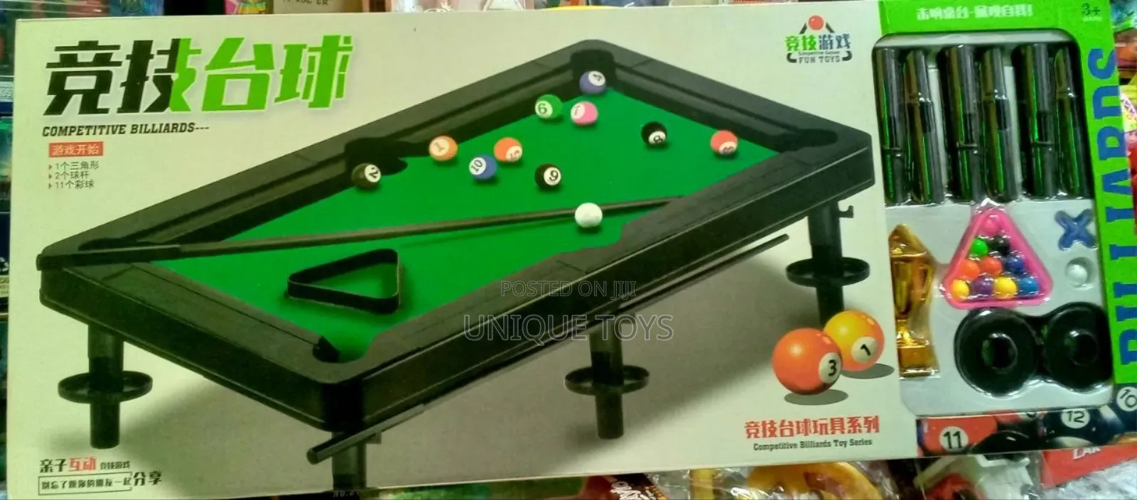 Kids 87cm Billiard Table Set – Fun Double Battle Game