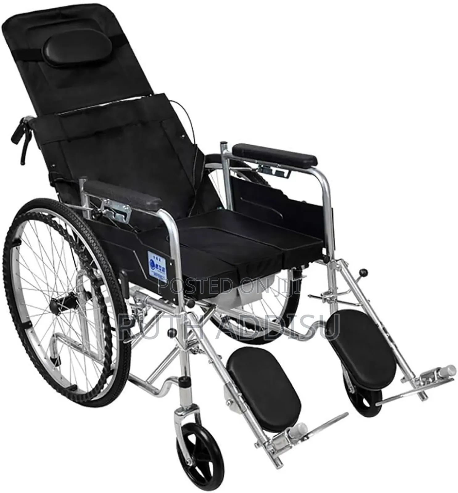 As Both A Reclining Chair And A Commode Features A Heavy-duty Steel Fr