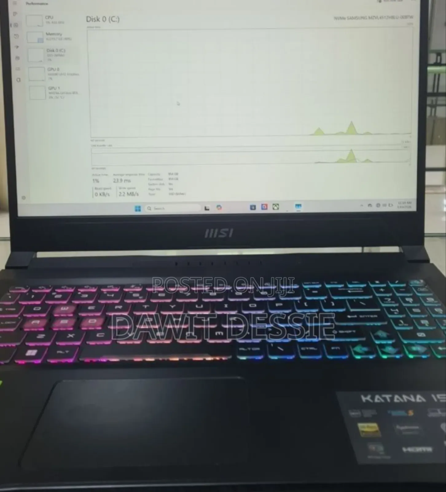 New Laptop MSI 16GB Intel Core i7 SSD 1T