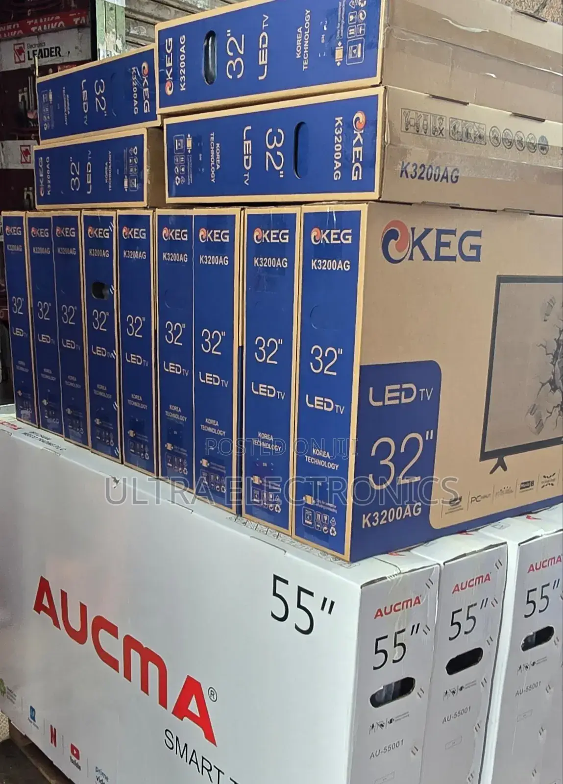 Keg Brand 32-Inch Led Televisions, Specifically Model K3200ag.