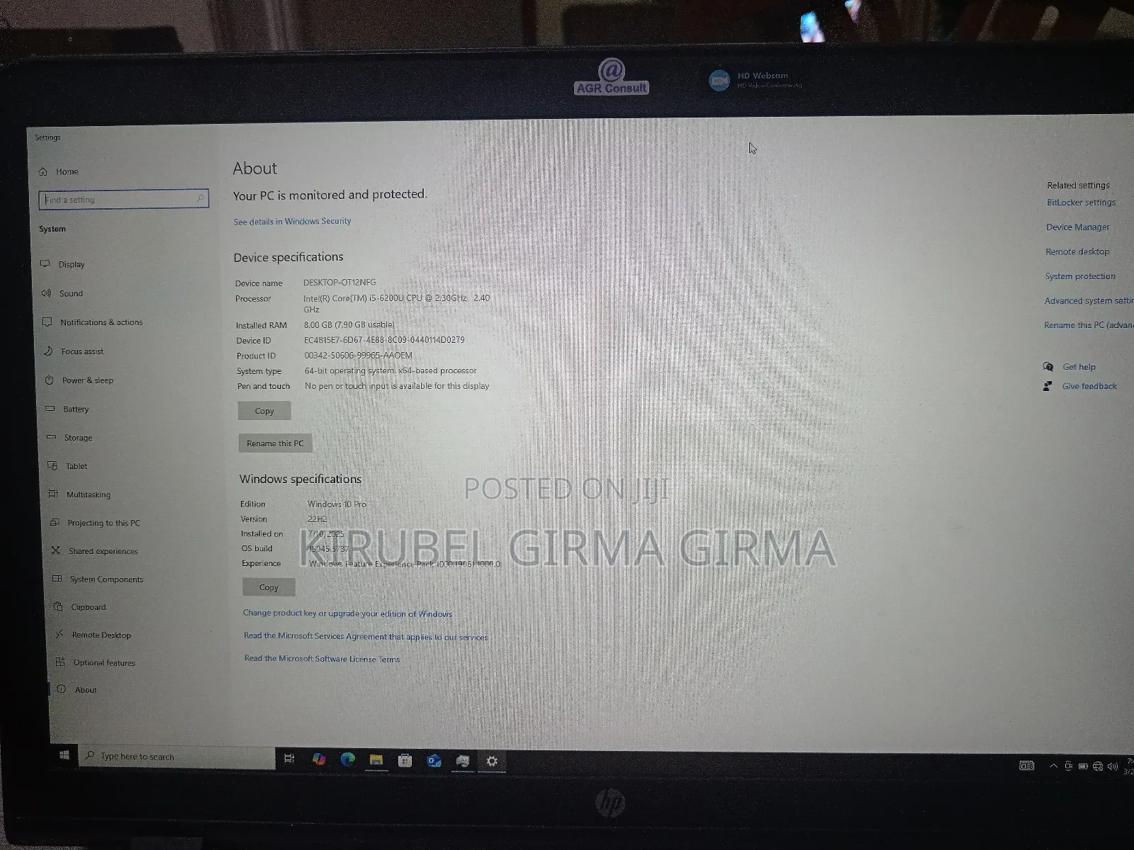 Laptop HP ProBook 470 G3 8GB Intel Core i5 SSD 256GB