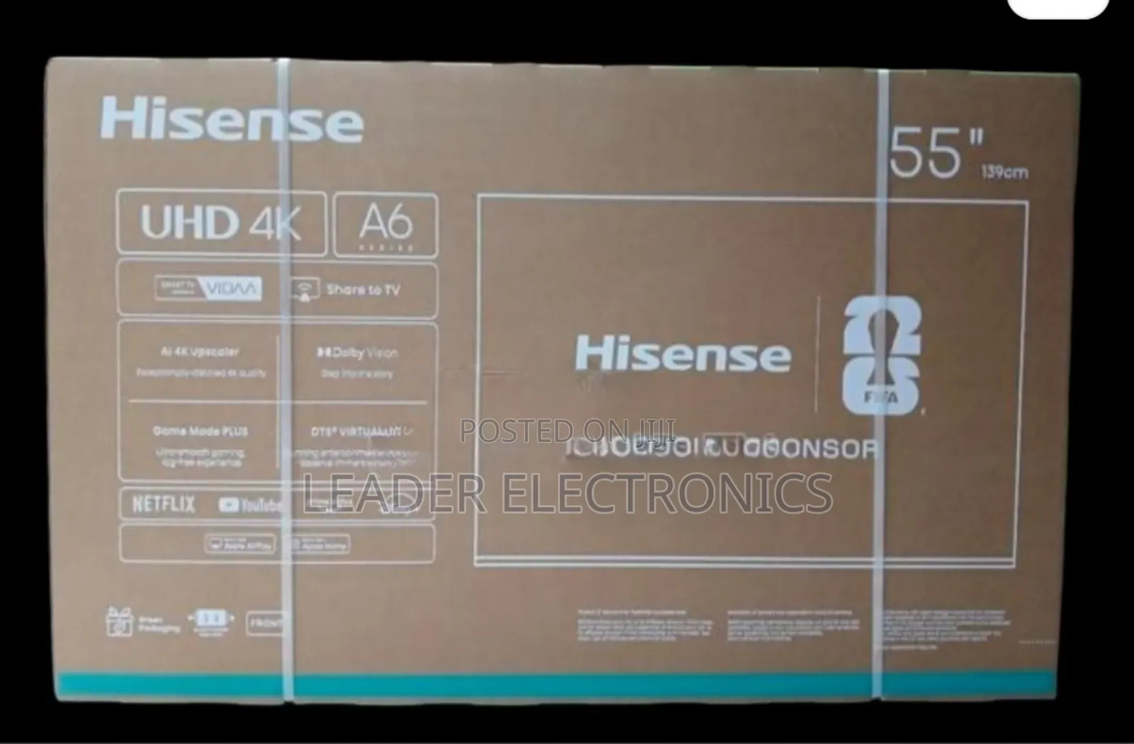 Hisense 55" Smart Tv A6 Series – Uhd | Vidaa Os Original Product