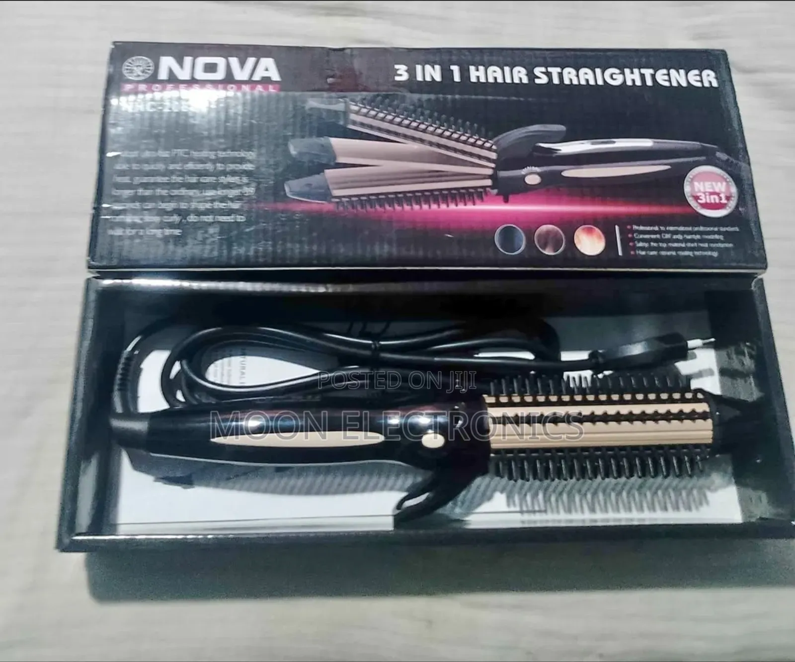 Nova Hair Straightener 3 in 1 Multi-Function