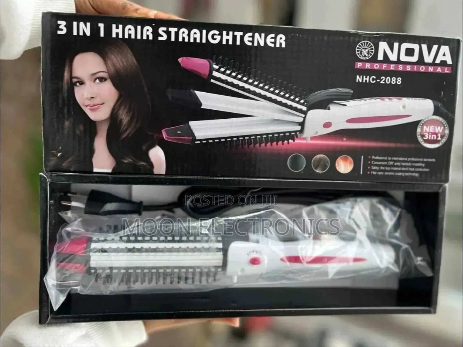 Nova Hair Straightener 3 in 1 Multi-Function