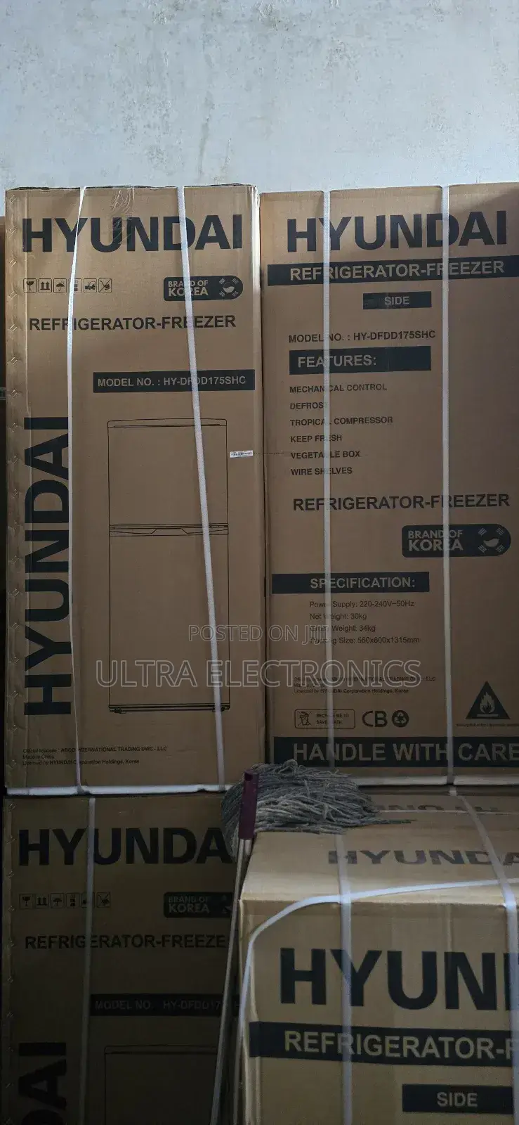 Hyundai Refrigerator-Freezer (Model: Hy-DFDD 225shc). Features