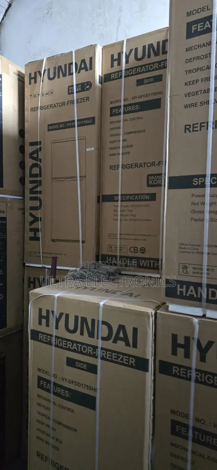 Hyundai Refrigerator-Freezer (Model: Hy-DFDD 225shc). Features