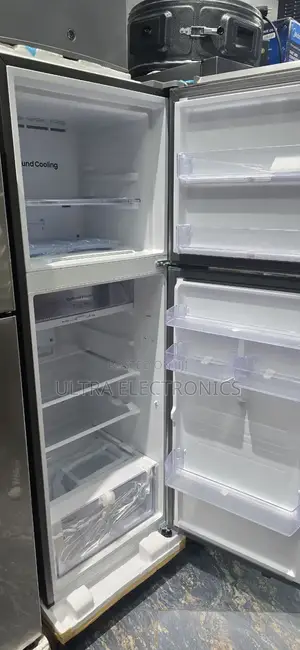 Samsung 350-Litre Top-Mount Refrigerator in a Stainless Steel Finish.