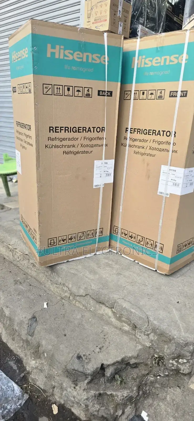 Hisense Refrigerators Packaged for Sale. Brand Including 170l