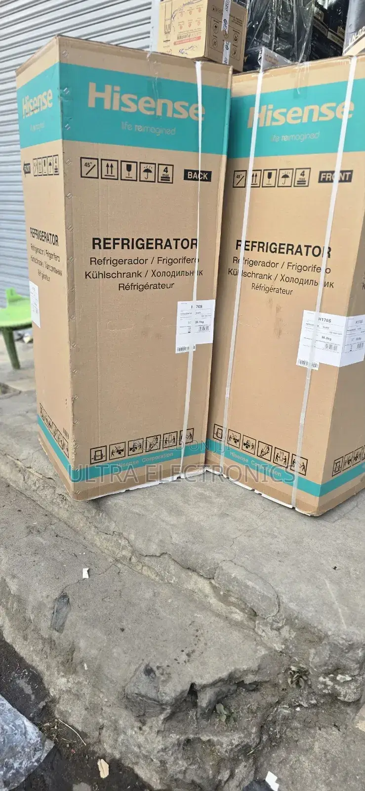 Hisense Refrigerators Packaged for Sale. Brand Including 170l