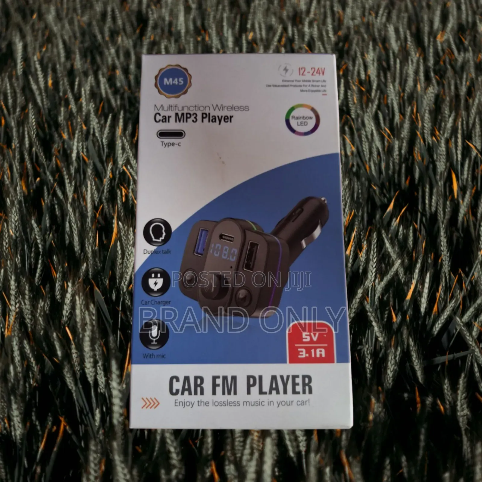 M45 Wireless Car Kit: Mp3 Player + Fast Charger