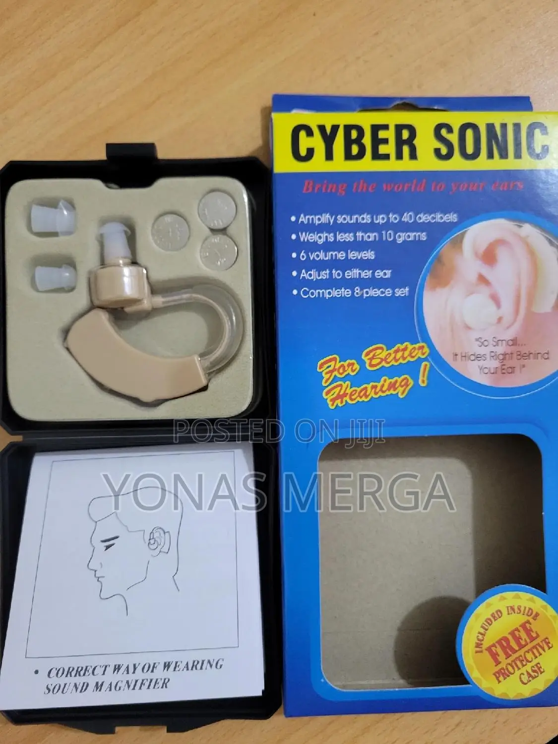 Hearing Aid顧汉behind-the-Ear, Beige, Easy to Hide, Long Battery Life