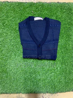 Navy Blue Men's Patterned Cardigan |