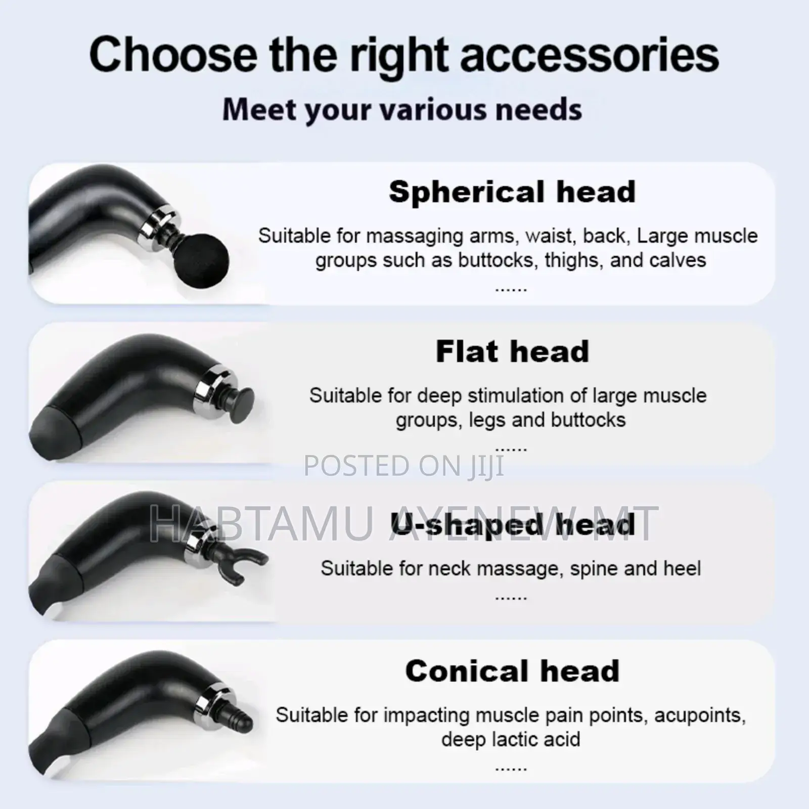 ለወላጅዎ የሚሰጡት ልዩ ስጦታ Massagehammer Gun Withhandle 4 በ1ማሳጅ ገን ባለ እጄታው