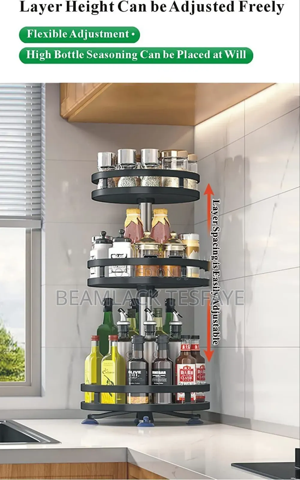 3 Tiers 360° Rotating Storage Rack