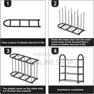 የ 4 ደርብ የጫማ መደርደሪያ (Shoe Rack Organizer)