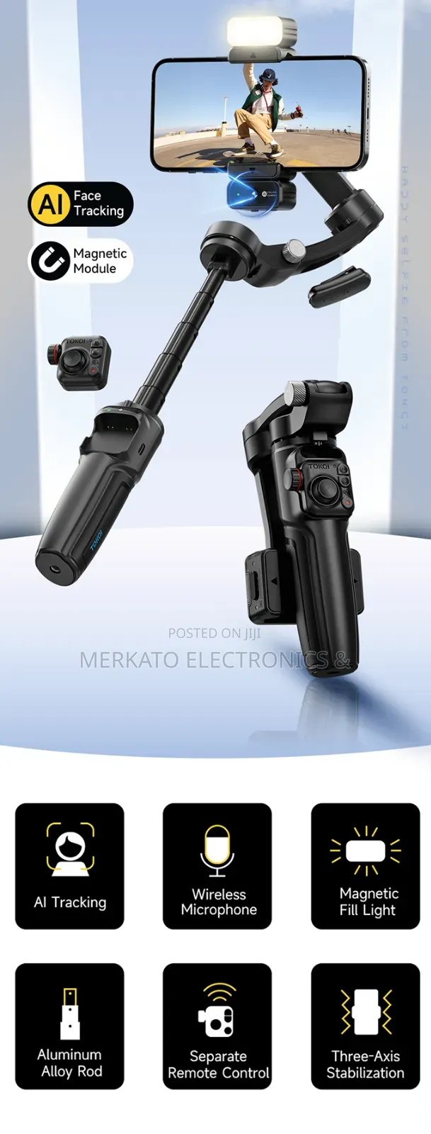 M06 3 Axis Gimbal | Ai Face Tracking Stabilizer
