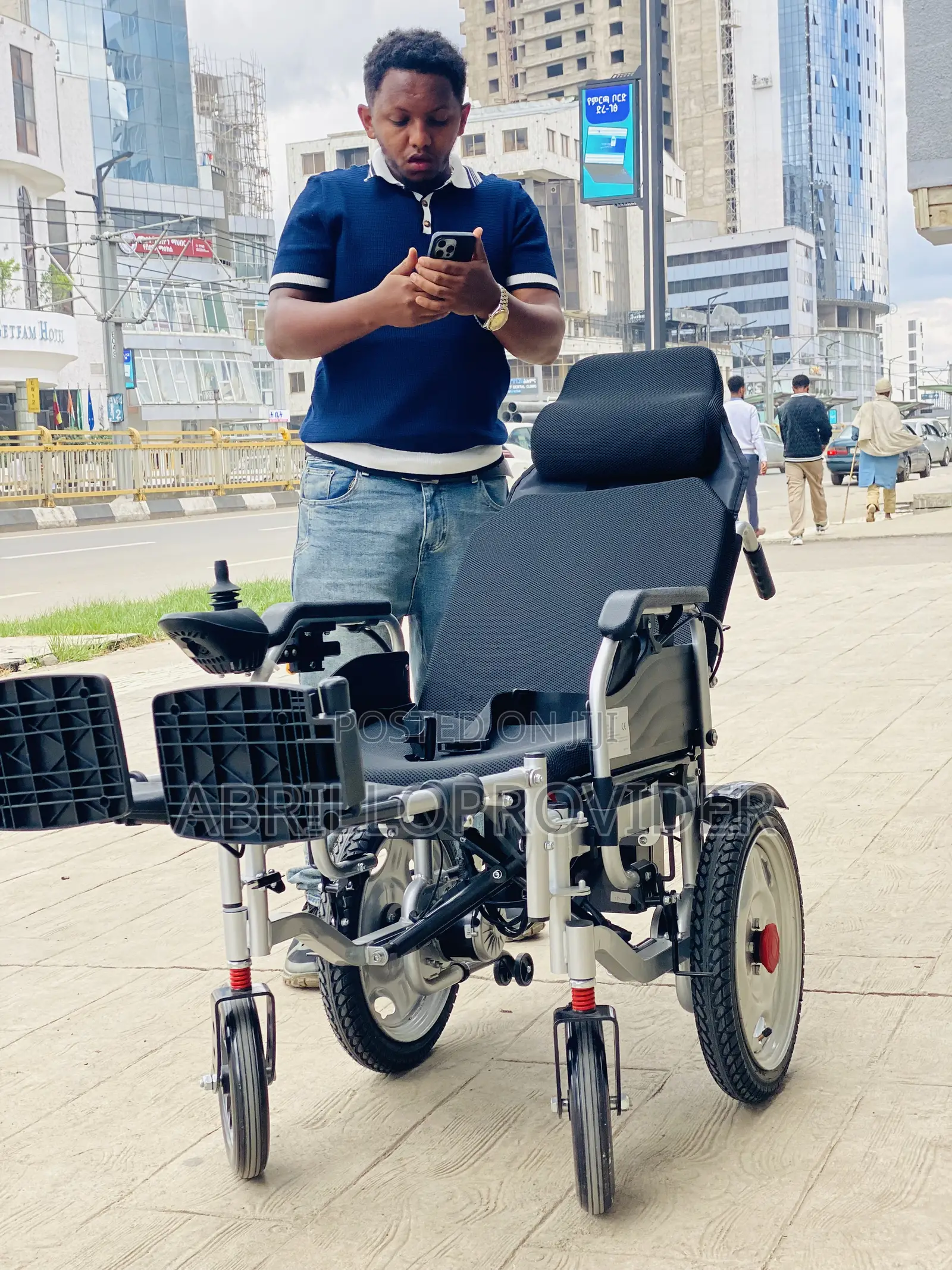 Electric Wheelchair For Elderly Foldabl Power Rehabilitation Equipment