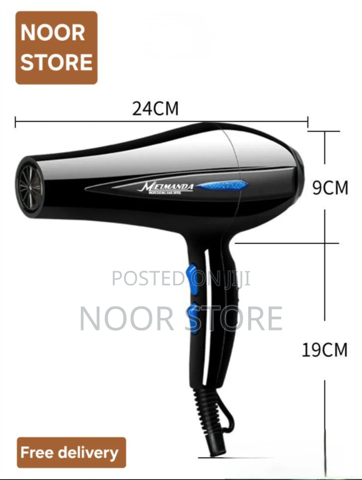Jiham Hair Dryer - Powerful Fast Drying (Free Delivery