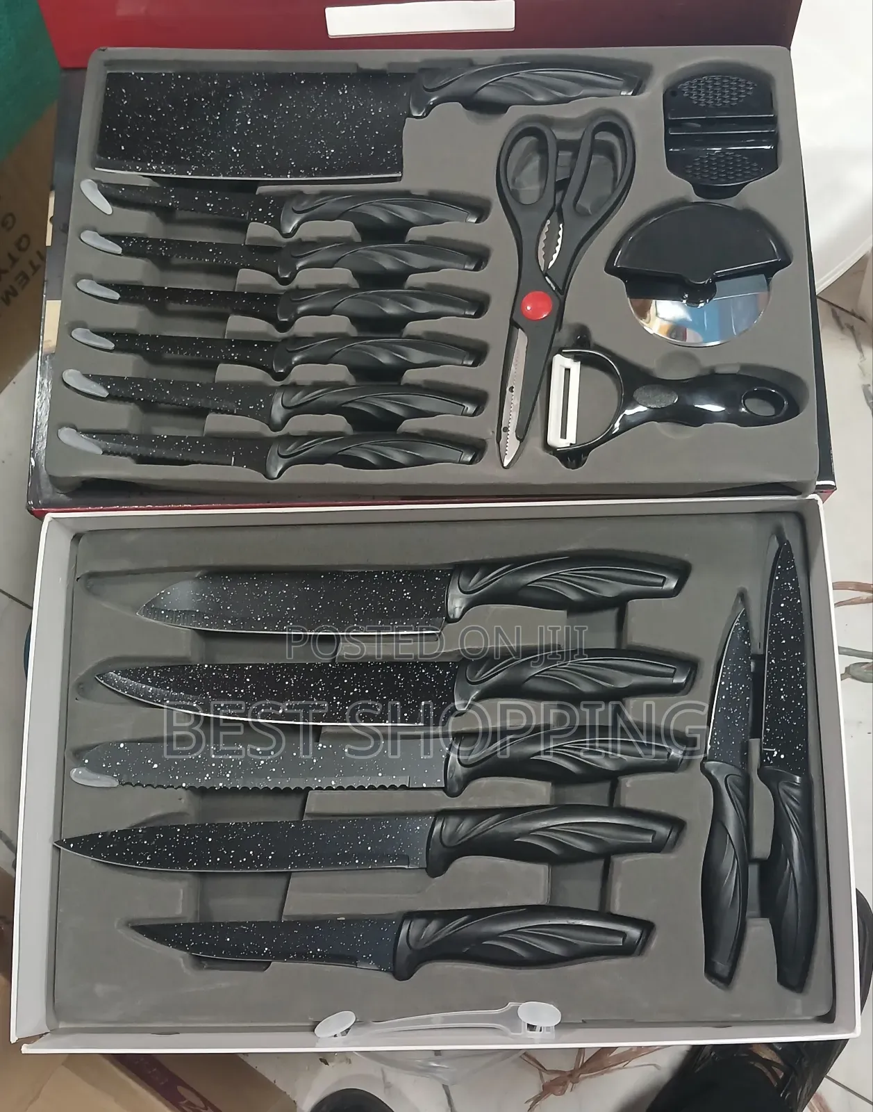 18 PCS Knife Set Chef Knife Knive Set ቢላ ሴት