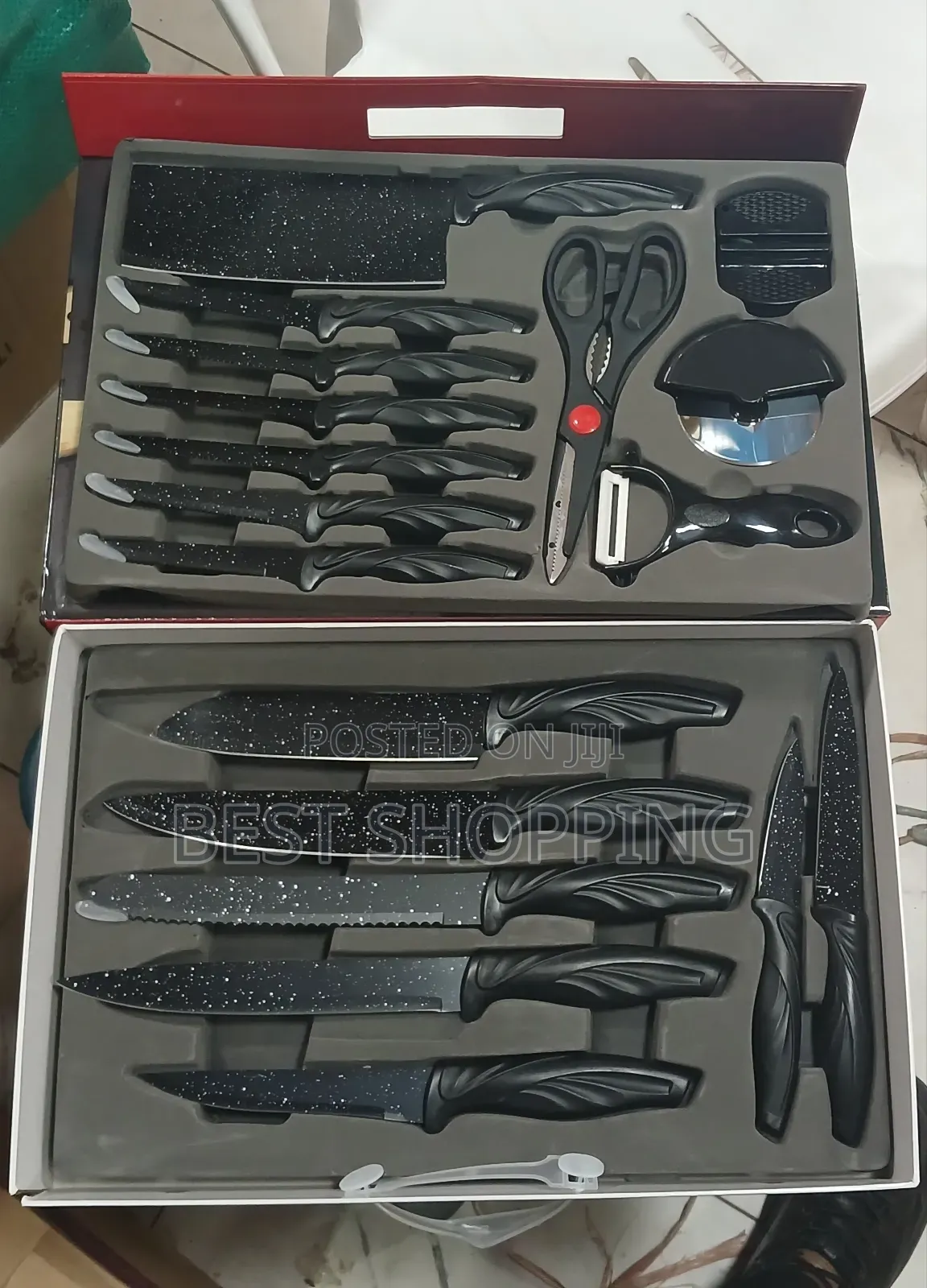 18 PCS Knife Set Chef Knife Knive Set ቢላ ሴት