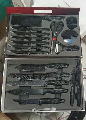 18 PCS Knife Set Chef Knife Knive Set ቢላ ሴት