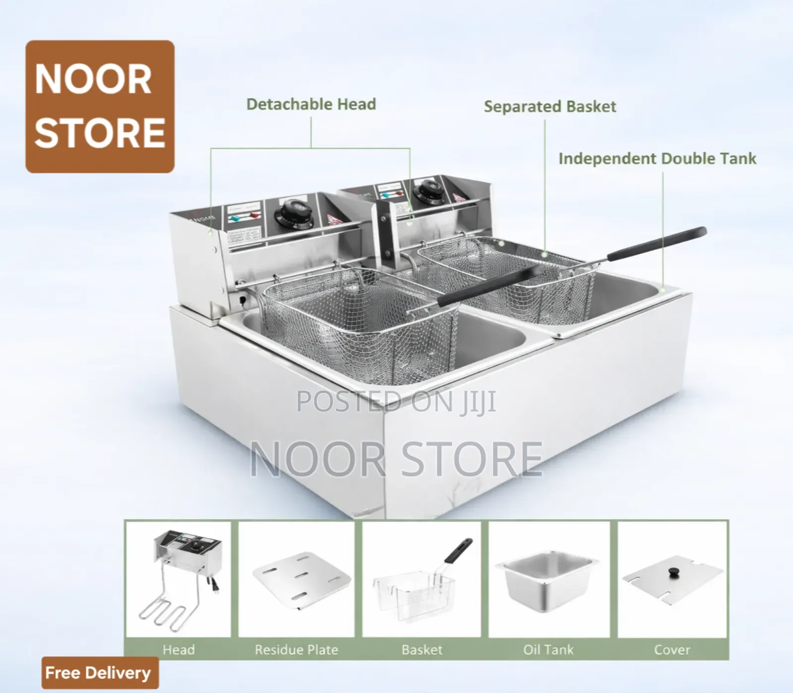 Nima Double Deep Fryer Free Delivery
