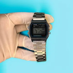 Classic Casio Vintage Digital Alarm Chrono Silver Watch - Addis