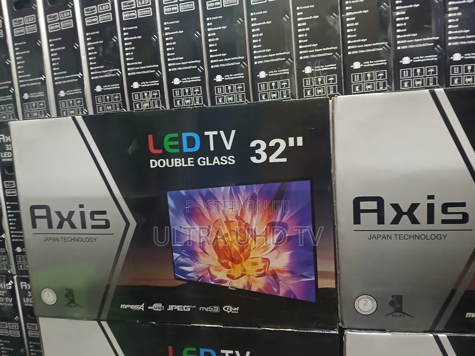 Axis 32" Led Tv, Advertised as Featuring "Japan Technology"