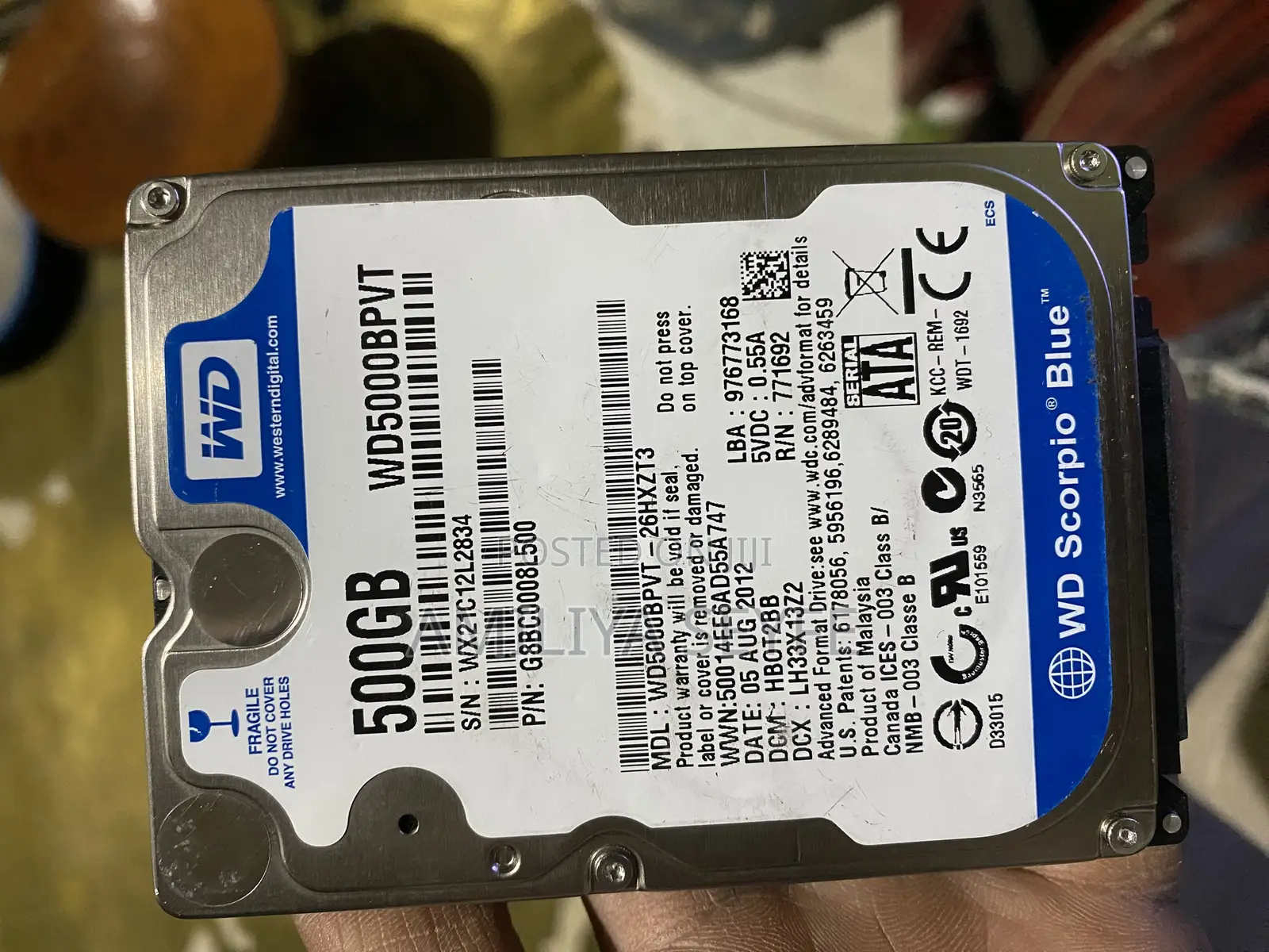 Wd Scorpio Blue 500gb Laptop Hard Drive - Excellent Condition