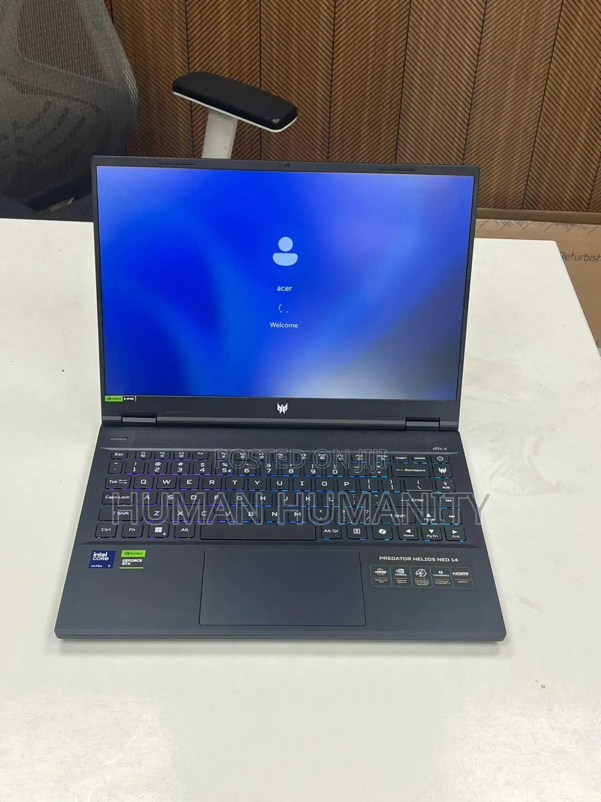 New Laptop Acer Predator Helios Neo 14 16GB Intel Core Ultra 7 SSD 1T