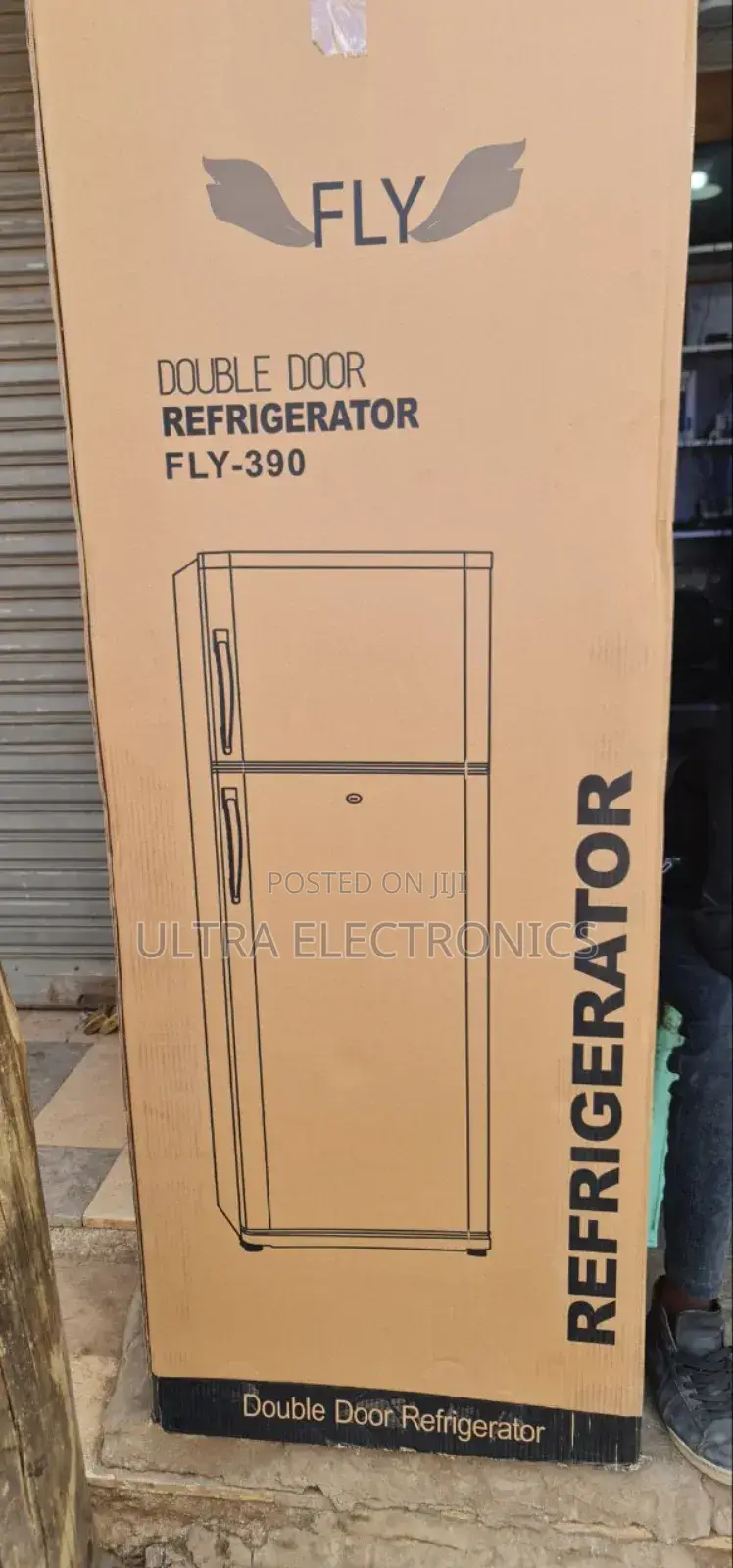 Fly-390 Double Door Top-Freezer Refrigerator.