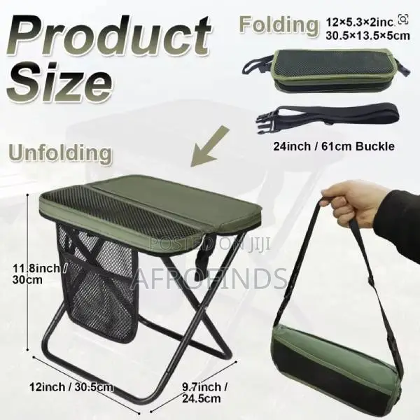 የ2026 አዲስ የሚታጠፍ ቦርሳ ወንበር (Foldable Backpack Stool)