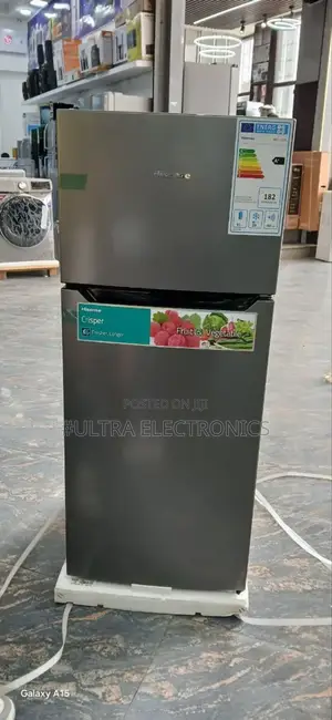 Hisense Refrigerator. This Appliance Is a Double-Door Top-Mount 270l