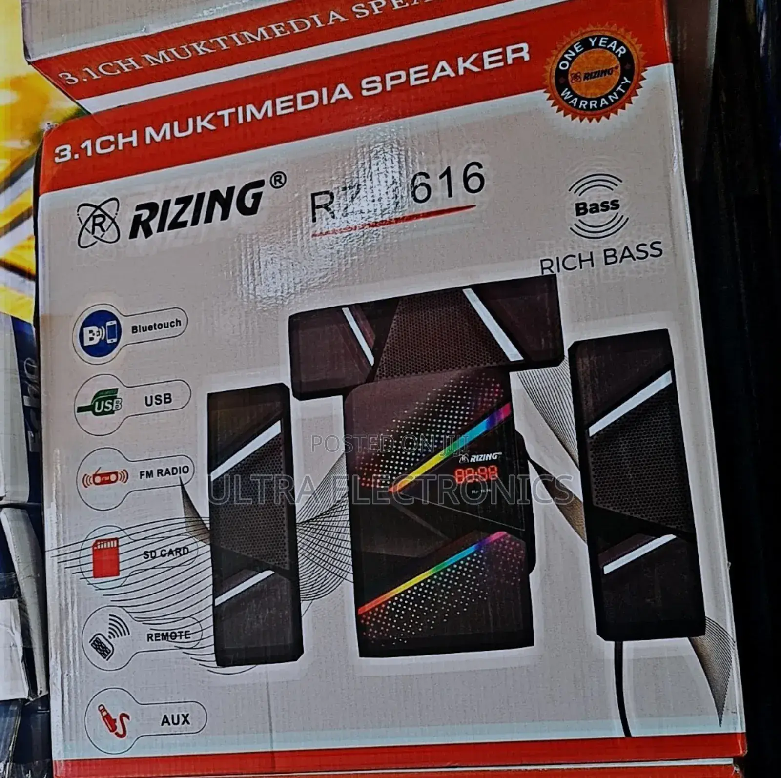 Rizing Rz-616 Is a 3.1 Channel Multimedia Speaker System. Key Feature