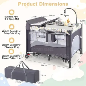 4 In 1 Baby Bed-ተጣጣፊ የልጆች አልጋ
