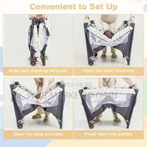 4 In 1 Baby Bed-ተጣጣፊ የልጆች አልጋ