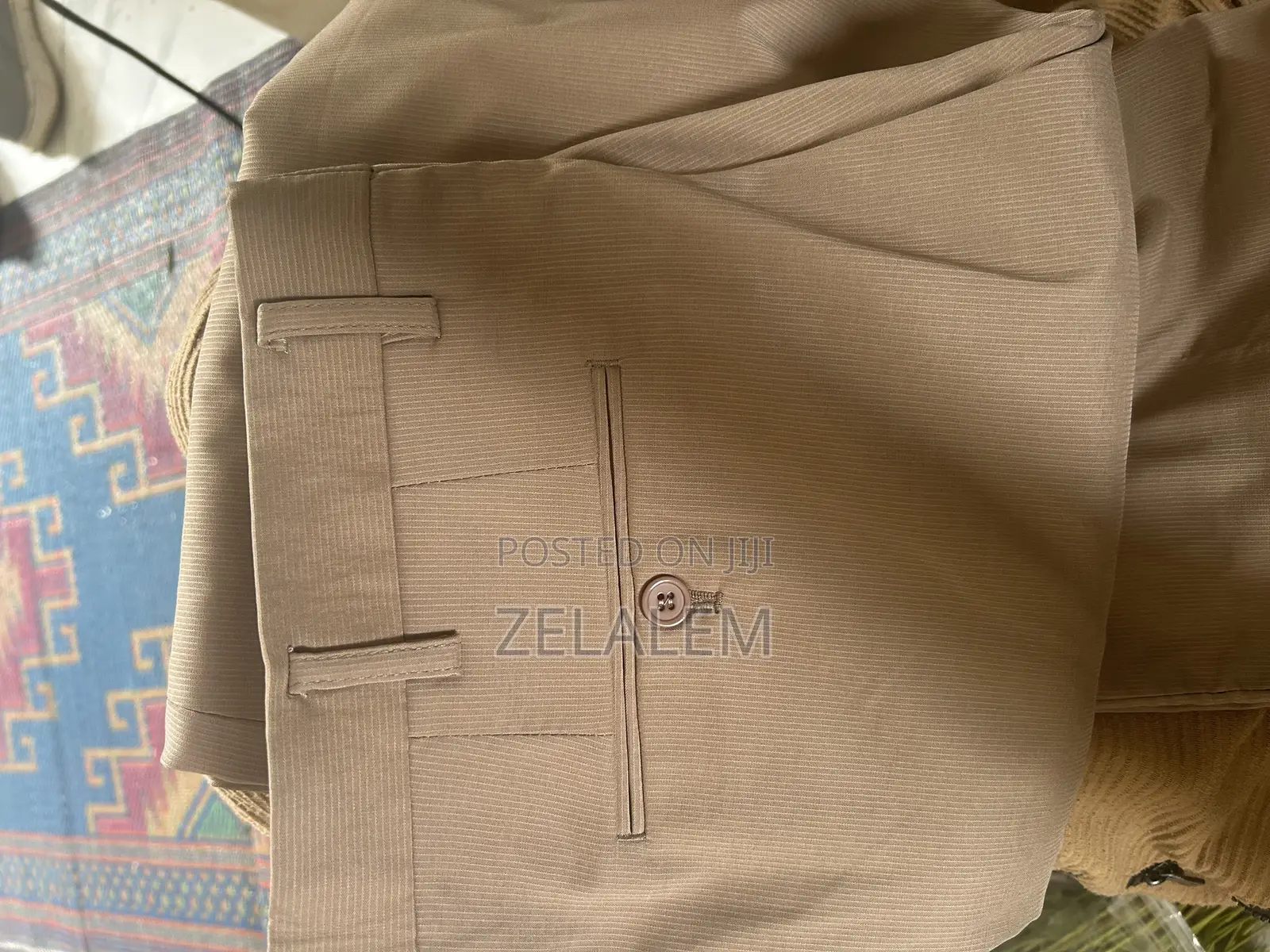 Men’S Smalto Trouser, Beige Color.