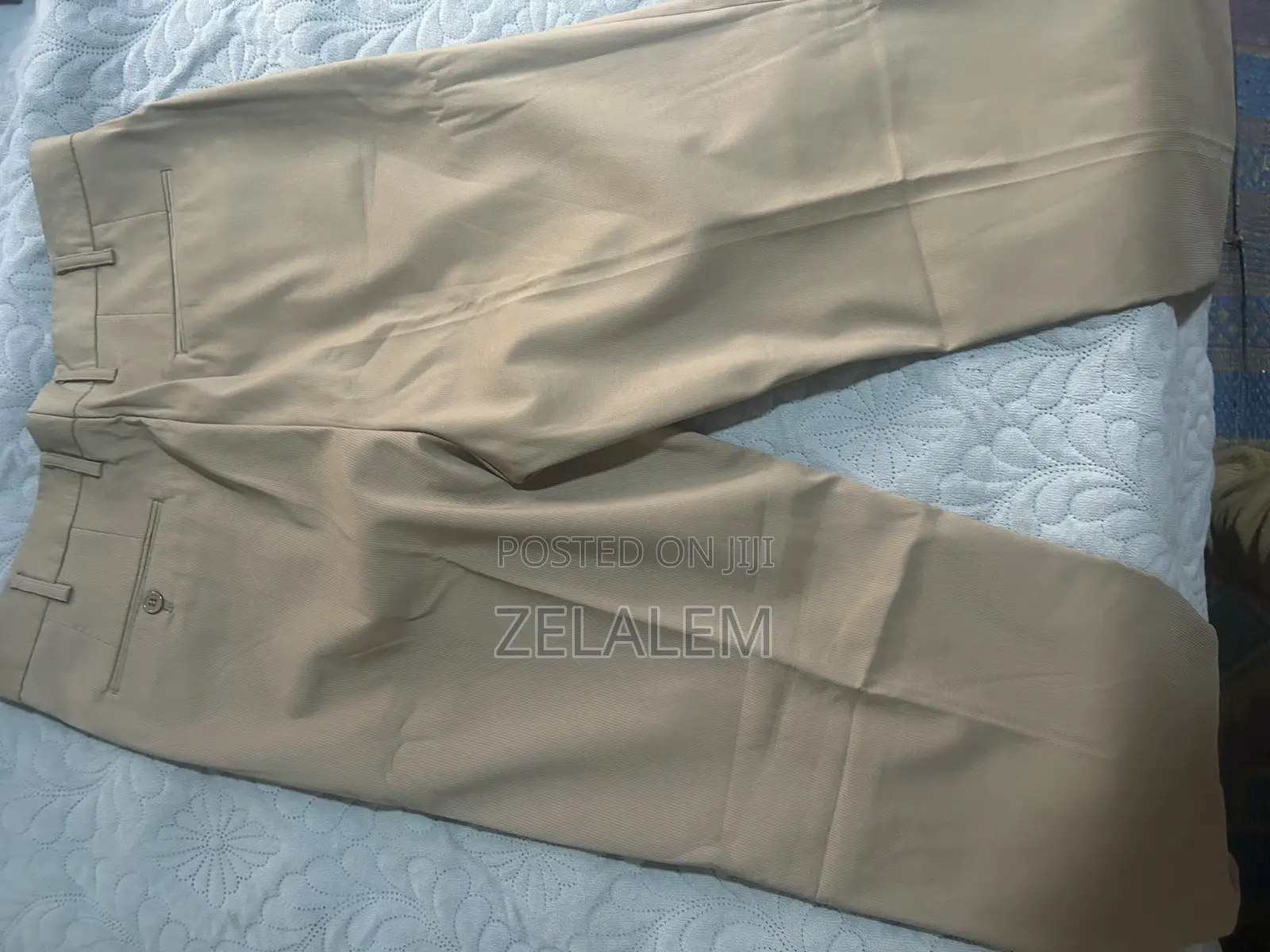 Men’S Smalto Trouser, Beige Color.