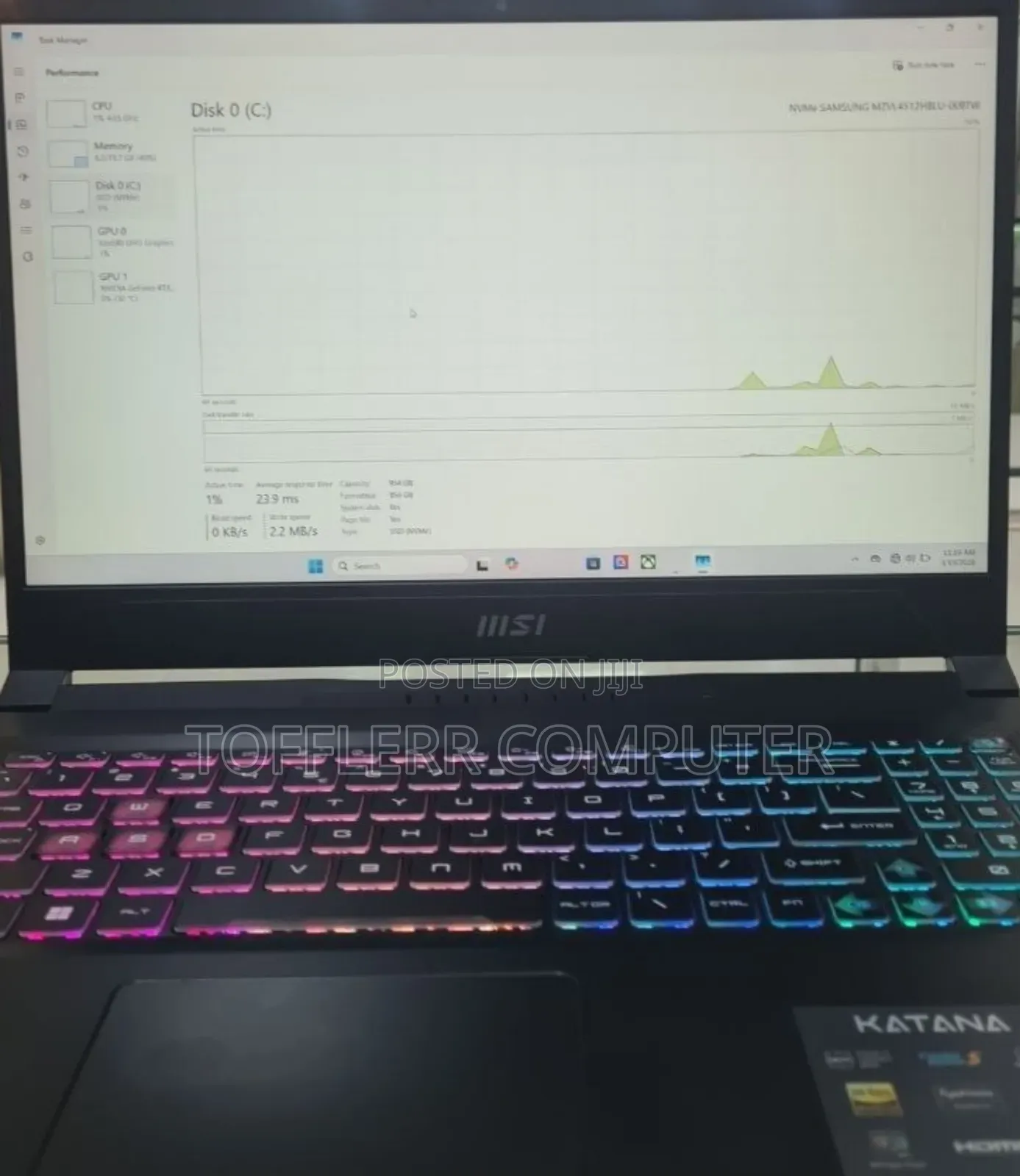 New Laptop MSI Katana 15 16GB Intel Core i7 SSD 1T
