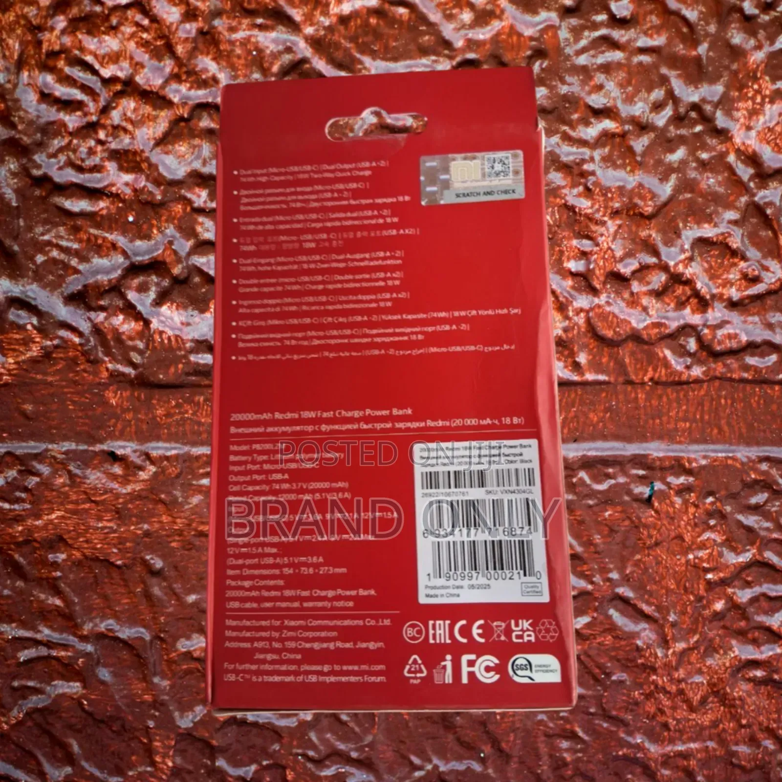Original Xiaomi Redmi 20,000mah Fast Charge Bank
