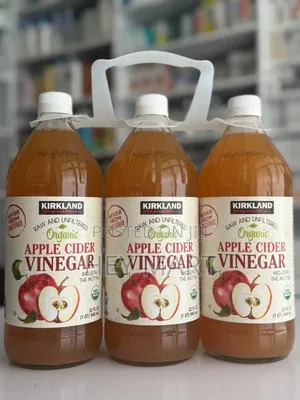 Kirkland Signature Organic Raw and Unfiltered Apple Cider Vinegar.