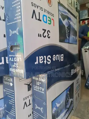 Blue Star 32" Led Tv, Likely Featuring "Double Glass" Technology For