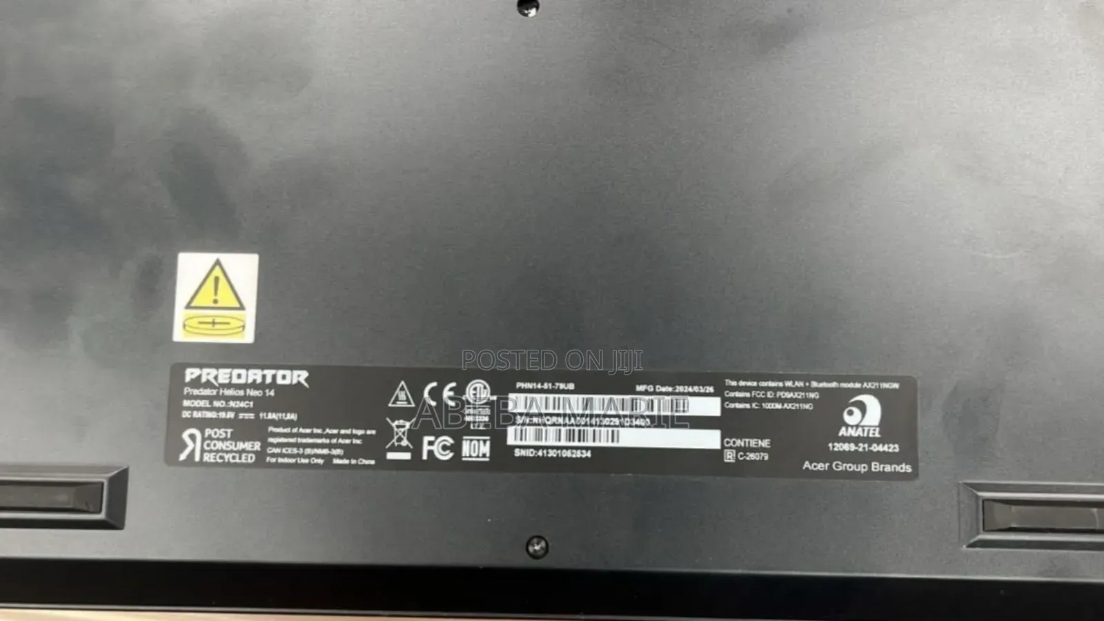 New Laptop Acer Predator Helios Neo 14 16GB Intel Core Ultra 7 SSD 1T