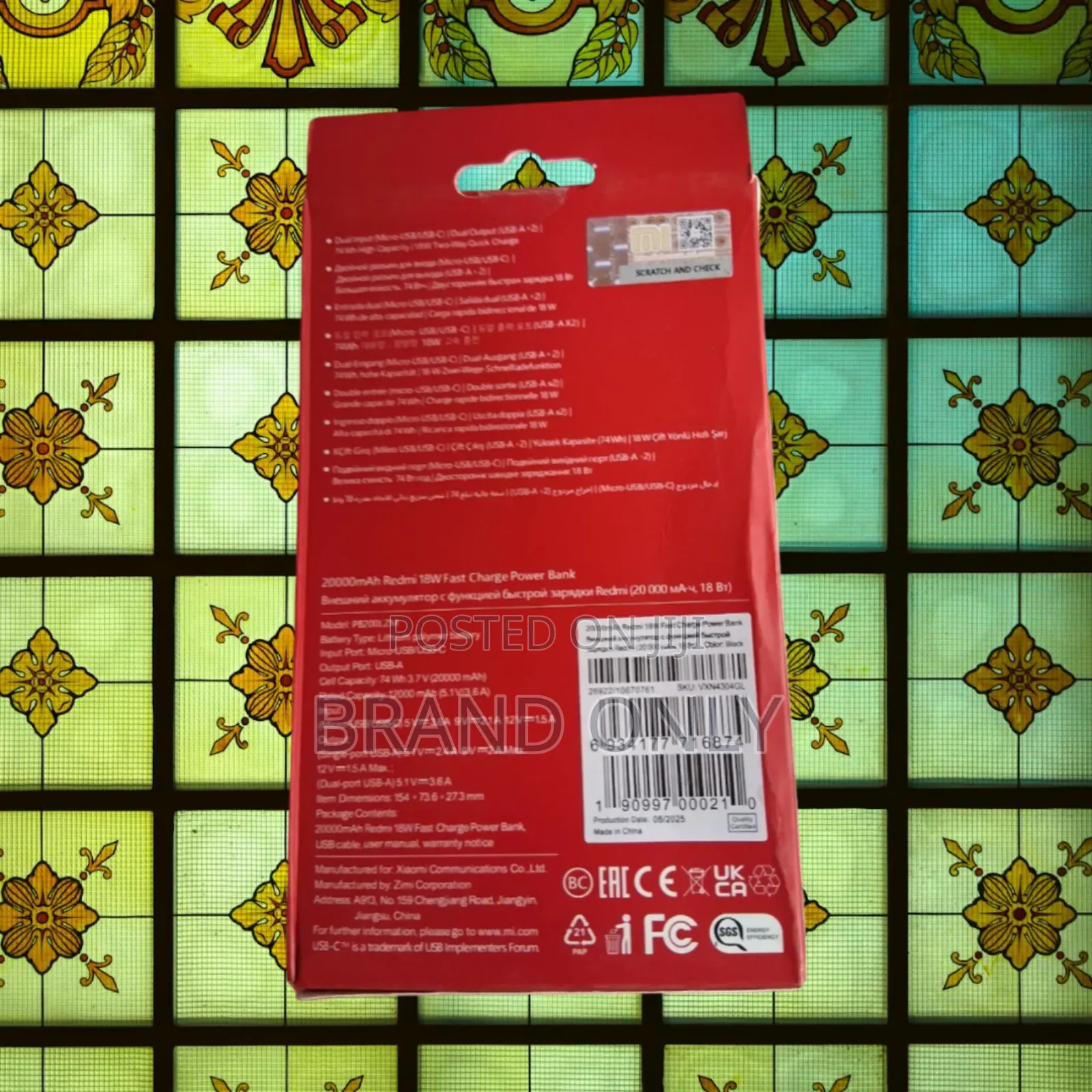 Massive 20,000mah Redmi Power Bank (18w)