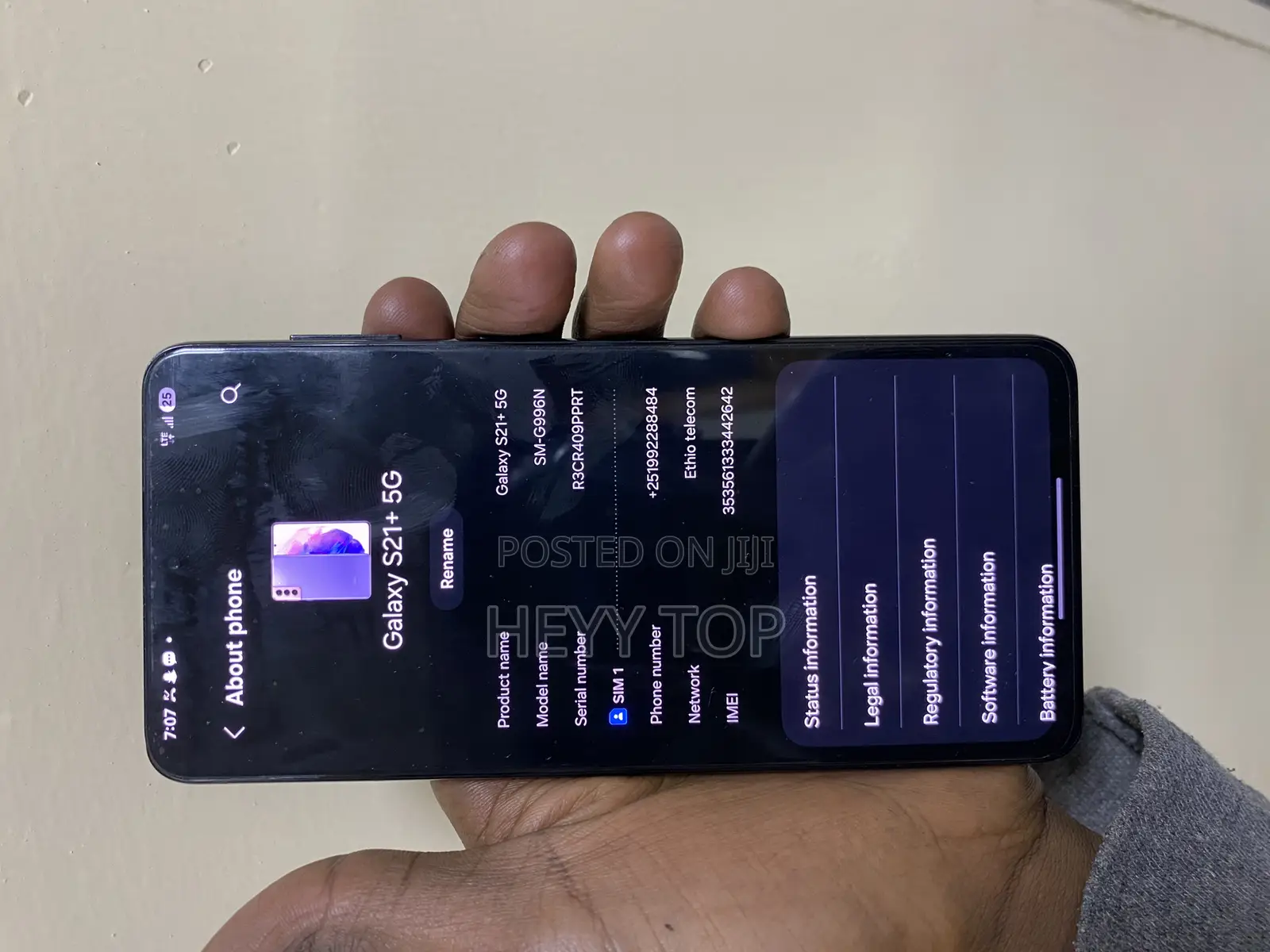 New Samsung Galaxy S21+ 5G 256 GB Black