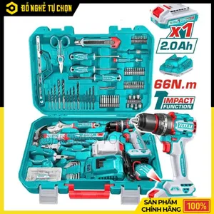 Total P20s 20v Brushless Cordless Impact Drill 165-Piece Hand Tool
