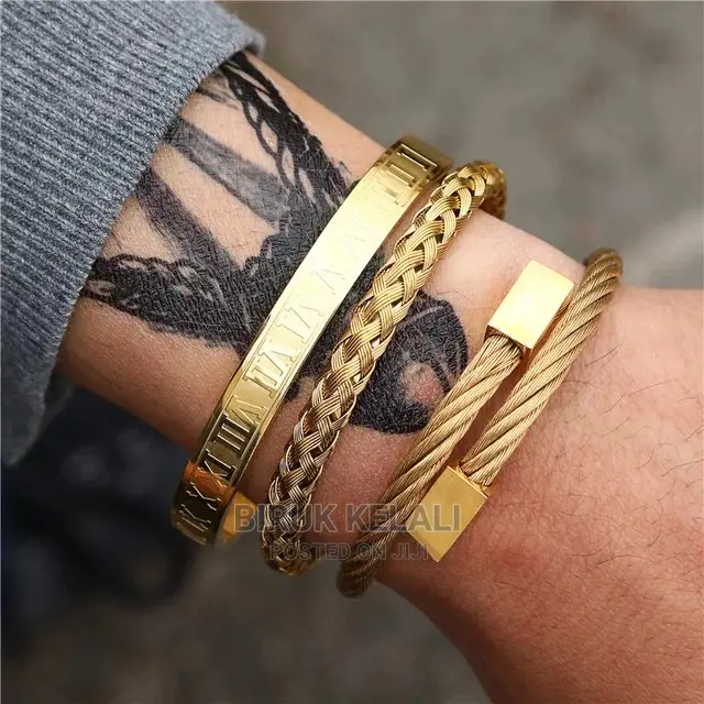 Retro Roman Digital Weave Square Cross Men's Bracelet