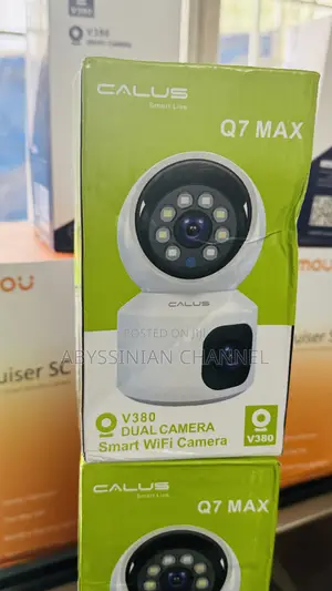 Calus Q7 Max Smart Wifi Camera V380 Security CCTV Double Lenses Camera
