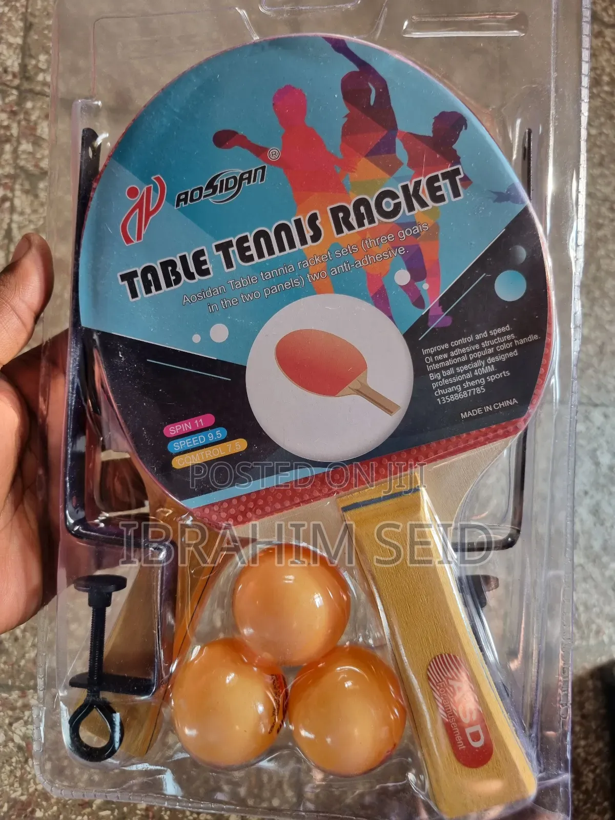 Tennis Racket With Balls and Net