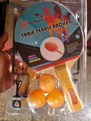 Tennis Racket With Balls and Net